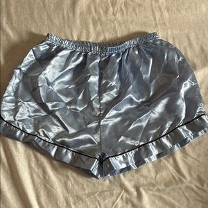 SHEIN Blue Satin Pajama Shorts